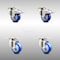 Service Caster 3.5 Inch 316SS Blue Polyurethane Wheel Swivel Top Plate Caster Lock Brake, 2PK SCC-SS316TTL20S3514-PPUB-BLUE-2-S-2 - alternate 1